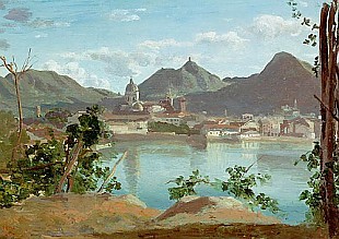 Jean Baptiste Camille Corot - The Town and Lake Como