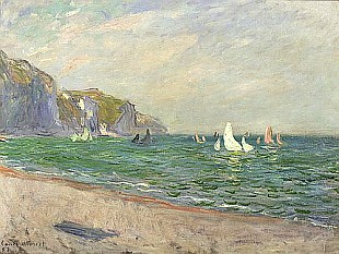 Claude Monet - Boats below the Cliffs at Pourville