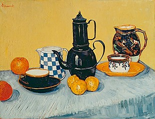 Vincent van Gogh - Still Life with Blue Enamel Coffeepot, Earthenware and Fruit