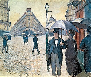 Gustav Caillebotte - Rainy day in Paris at the cross of rue de Turin and rue de Moskau