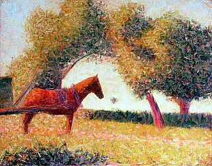 Georges-Pierre Seurat - The Harnessed Horse