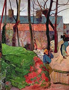 Paul Gauguin - Cottage at Le Pouldu