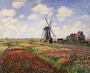 Claude Monet - Tulip Fields with the Rijnsburg Windmill