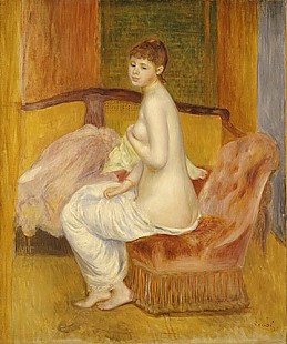 Pierre-Auguste Renoir - Young female nude, sitting