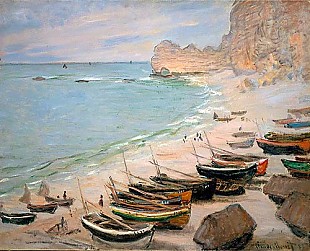 Claude Monet - Boats on the beach of Etretat