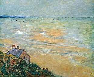 Claude Monet - The cottage in Trouville at low tide
