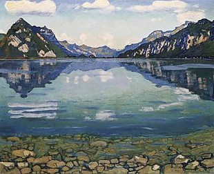 Ferdinand Hodler - Lake Thun with Reflection
