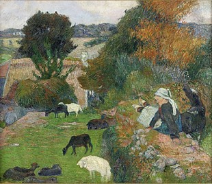 Paul Gauguin - The Breton Shepherdess