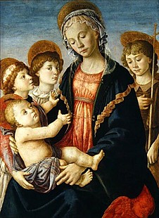 Sandro Botticelli - The Virgin and Child with Two Angels and St. John the Baptist