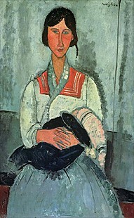Amadeo Modigliani - Gipsy woman with her child