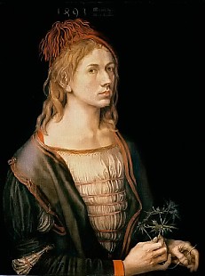 Albrecht Dürer - Self Portrait with a Thistle