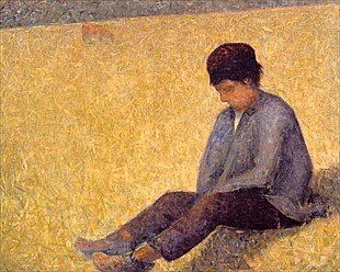 Georges-Pierre Seurat - Boy Sitting on the Grass