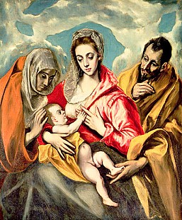 El Greco (Domenico Theotocopuli) - Virgin and Child with SS. Anna and Joseph