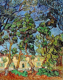 Vincent van Gogh - Trees in the Garden of St. Paul's Hospital