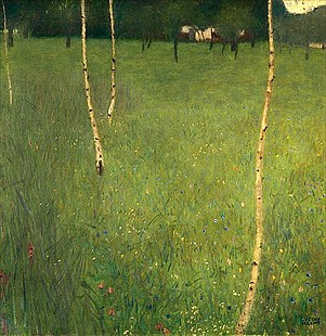 Gustav Klimt - Farmhouse with Birch Trees