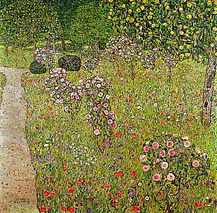 Gustav Klimt - Orchard with Roses