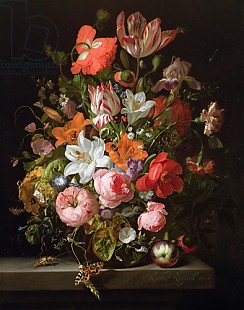 Rachel Ruysch - Still life of roses, lilies, tulips and other flowers