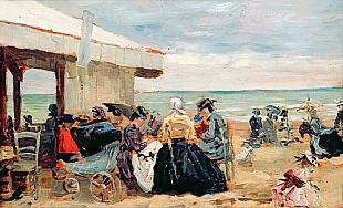 Eugéne Boudin - A Beach Scene