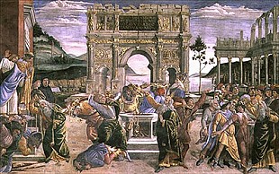 Sandro Botticelli - The Punishment of Korah, Dathan and Abiram