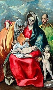 El Greco (Domenico Theotocopuli) - The Holy Family with St.Elizabeth