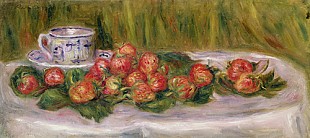 Pierre-Auguste Renoir - Still Life of Strawberries and a Tea-cup