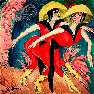 Ernst Ludwig Kirchner - Two red dancing girls