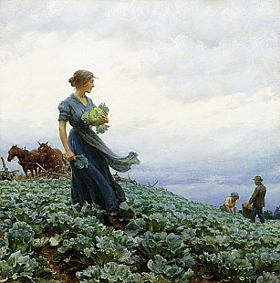 Charles Courtney Curran - The Cabbage Field
