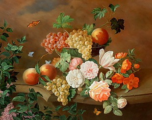 Elisabeth Modell - Floral and fruit still life