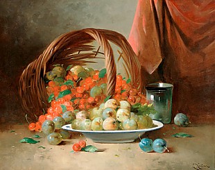 Léon Charles Huber - Fruit still life