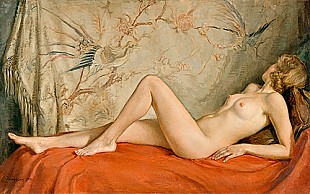Wilhelm Hempfing - Lying female nude