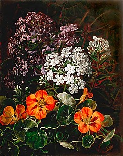 Johan Laurentz Jensen - Flowers piece with cress and phlox