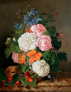 Johann Bauer - Floral still life