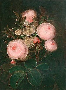 Johan Laurentz Jensen - Still life with roses