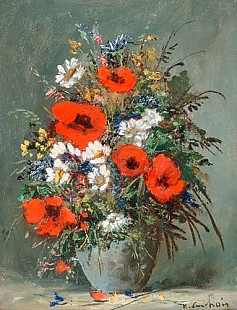 Eugéne Henri Cauchois - Floral still life