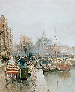 Hans Herrmann - Fishmarket in Amsterdam