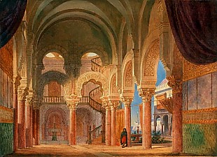 Carl Georg Anton Graeb - Entrance hall of the Zisanear Palermo