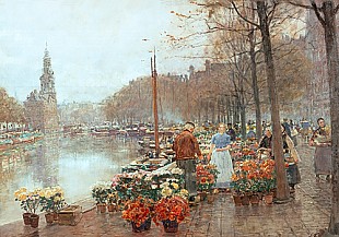 Hans Herrmann - Flowermarket at Singel in Amsterdam