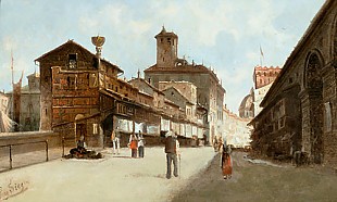 August von Siegen - Street in Florence