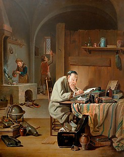 Johann Jakob Dorner d. Ä. - At the alchemist