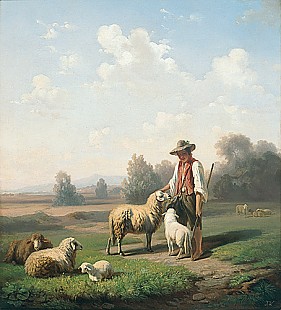 Johann Baptiste Wengler - Summerday at the sheep-run