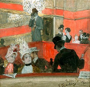 Franz Skarbina - A gala at Folies-Bergères