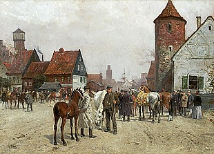 Georg Koch - horse market