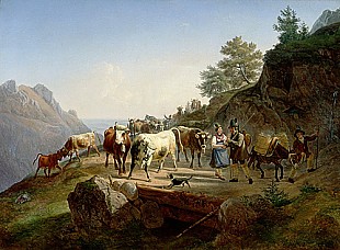 Christian Frederik Carl Holm - Driving of cattle to alpine