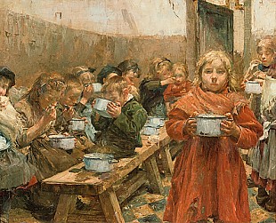 Pierre J. Dierckx - Lunch in an orphanage