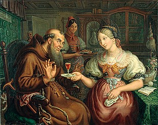 Ludwig Vogel - Home visit by a cleric