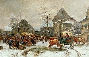 Aloys Gerhardt - market in an hungarian village