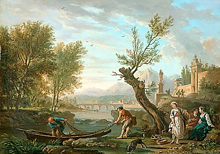 Claude-Joseph Vernet - Fishing at a river