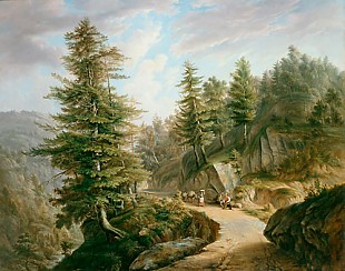 Frederik Hendrik Cornelis Dreiling - Races in wooded landscape