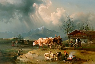 Julius Lindner - Upcoming thunderstorm while plowing
