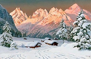Alwin Arnegger - Idyll in the Alps in winter